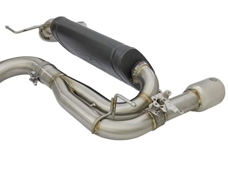 aFe MACH Force-Xp 3in 304 SS Cat-Back Exhaust w/Polished Tips 12-15 BMW 335i (F30) L6 3.0L (t) N55 - Back View