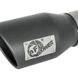 Load image into Gallery viewer, aFe MACH Force-Xp 3in 304 SS Metallic Black Exhaust Tip 3in In x 4-1/2in Out x 9in L Bolt-On Left - Main Product View