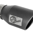 Load image into Gallery viewer, aFe MACH Force-Xp 3in 304 SS Metallic Black Exhaust Tip 3in In x 4-1/2in Out x 9in L Clamp-On Right - Main Product View