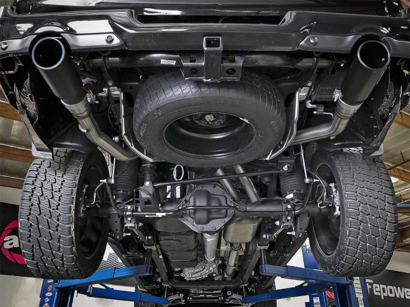 aFe MACH Force-Xp 3in 409 SS Cat-Back Exhaust 2019 RAM 1500 V8-5.7L w/ Black Tip - Back View