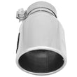 Load image into Gallery viewer, aFe MACH Force-Xp 3in Inlet x 4-1/2in Outlet x 9in Length 304 Stainless Steel Exhaust Tip - Side View