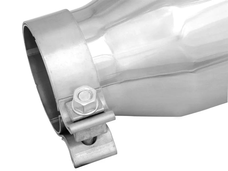 aFe MACH Force-Xp 3in Inlet x 4-1/2in Outlet x 9in Length 304 Stainless Steel Exhaust Tip - Additional View 5