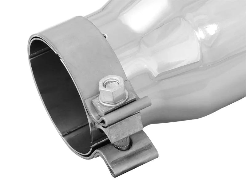 aFe MACH Force-Xp 3in Inlet x 4in Outlet x 9in Length 304 Stainless Steel Exhaust Tip Polished - Additional View 6