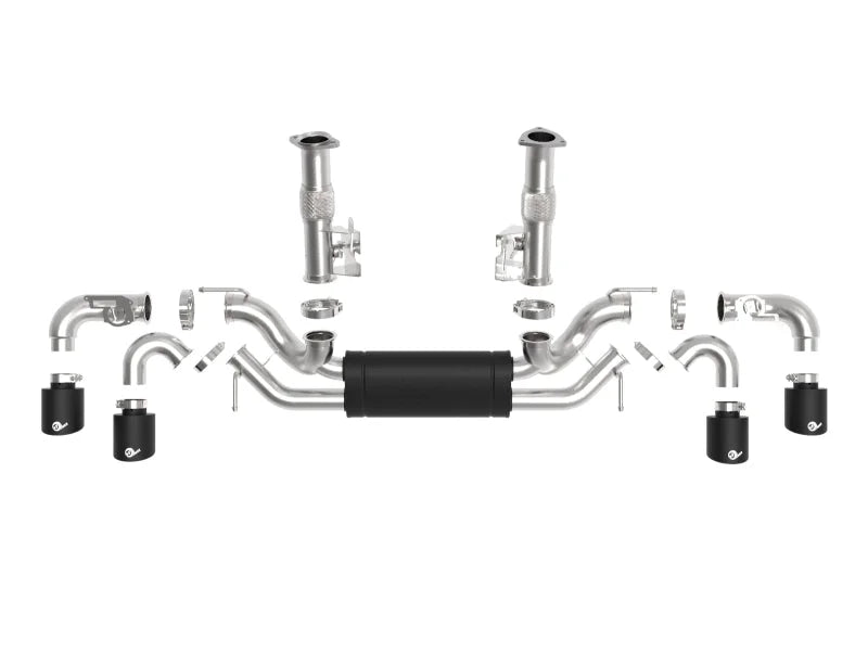 aFe MACH Force-Xp 3in to 2-1/2in 304SS Cat-Back 2020 Chevy Corvette (C8) 6.2L - Black Tip - Additional View 7