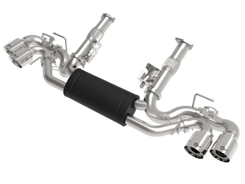 aFe MACH Force-Xp 3in to 2-1/2in 304SS Cat-Back 2020 Chevy Corvette (C8) 6.2L - Polished Tip - Main Product View