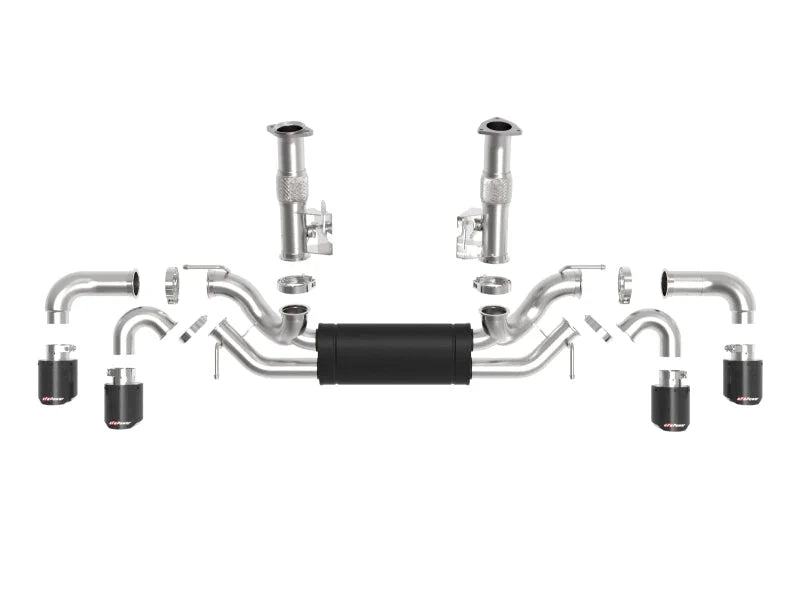 aFe MACH Force-Xp 3in to 2-1/2in 304SS Cat-Back (No NPP) 2020 Chevy Corvette (C8) 6.2L - Carbon Tip - Additional View 5