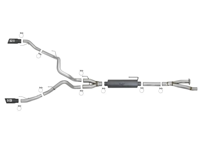 aFe MACH Force-Xp 3in to 3-1/2in 304 SS Cat-Back Exhaust w/Black Tip 17-18 Ford F-150 Raptor V6 3.5L - Additional View 7
