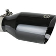 Load image into Gallery viewer, aFe MACH Force-Xp 409 SS Clamp-On Exhaust Tip 2.5in. Inlet / 4.5in. Outlet / 9in. L - Black - Main Product View