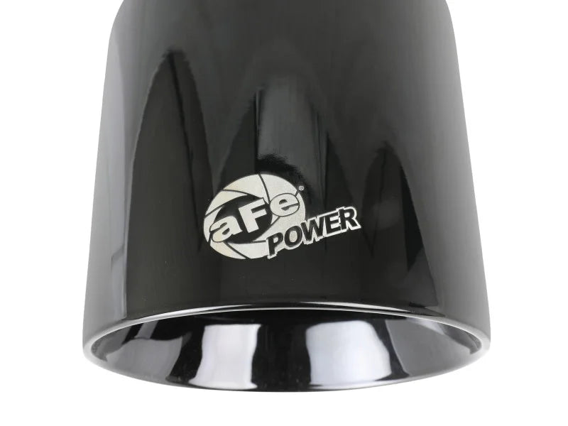 aFe MACH Force-Xp 409 SS Clamp-On Exhaust Tip 2.5in. Inlet / 4.5in. Outlet / 9in. L - Black - Additional View 6