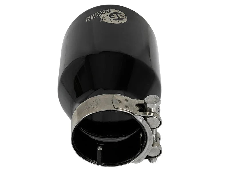 aFe MACH Force-Xp 409 SS Clamp-On Exhaust Tip 2.5in. Inlet / 4in. Outlet / 6in. L - Black - Additional View 6