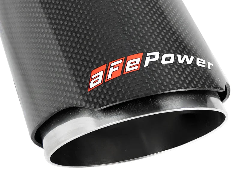 aFe MACH Force-Xp 409 SS Clamp-On Exhaust Tip 2.5in. Inlet / 4in. Outlet / 7in. L - Carbon - Additional View 7