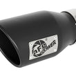 Load image into Gallery viewer, aFe MACH Force-Xp 409 SS Exhaust Tip Black (Left Side) 3in In x 4-1/2in Out x 9in L Clamp-On - Main Product View