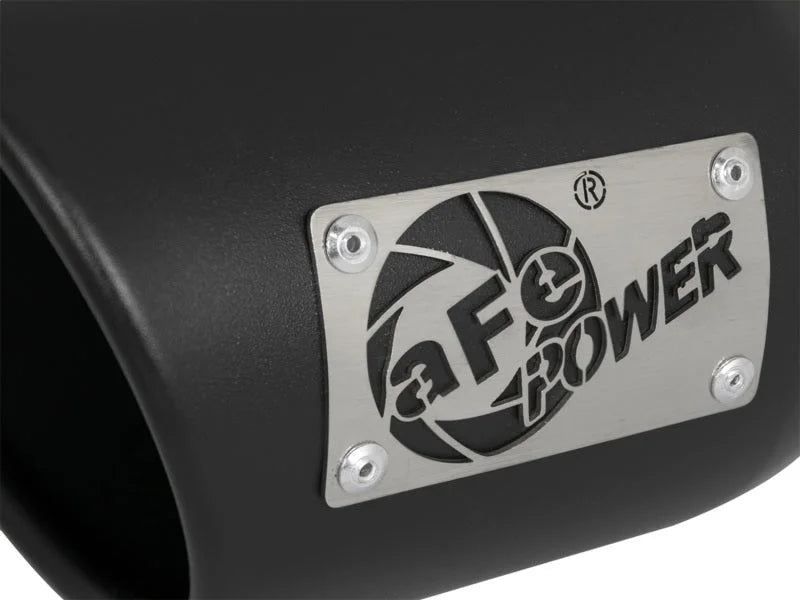 aFe MACH Force-Xp 409 SS Exhaust Tip Black (Left Side) 3in In x 4-1/2in Out x 9in L Clamp-On - Additional View 5