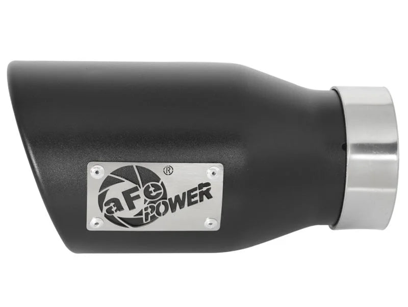 aFe MACH Force-Xp 409 SS Exhaust Tip Black (Left Side) 3in In x 4-1/2in Out x 9in L Clamp-On - Additional View 6
