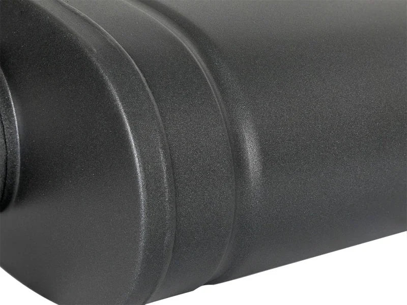 aFe MACH Force-Xp 409 SS Muffler w/ Black Finish 3in Center/Offset 22in L x 11in x 5in - Oval Body - Additional View 6