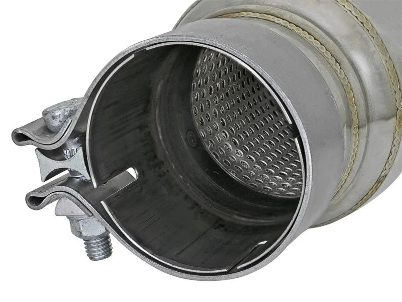 aFe MACH Force-Xp 409 SS Resonator 3in. Inlet/Outlet / 4in. Diameter / 12in. Body / 16in. Length - Additional View 5