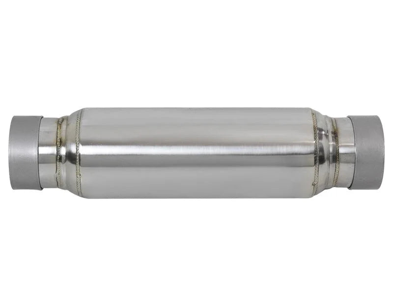 aFe MACH Force-Xp 409 SS Resonator 3in. Inlet/Outlet / 4in. Diameter / 12in. Body / 16in. Length - Additional View 6