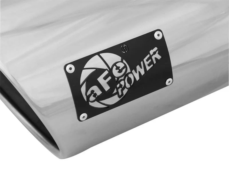 aFe MACH Force-Xp 5in Inlet x 7in Outlet x 15in length 304 Stainless Steel Exhaust Tip - Side View