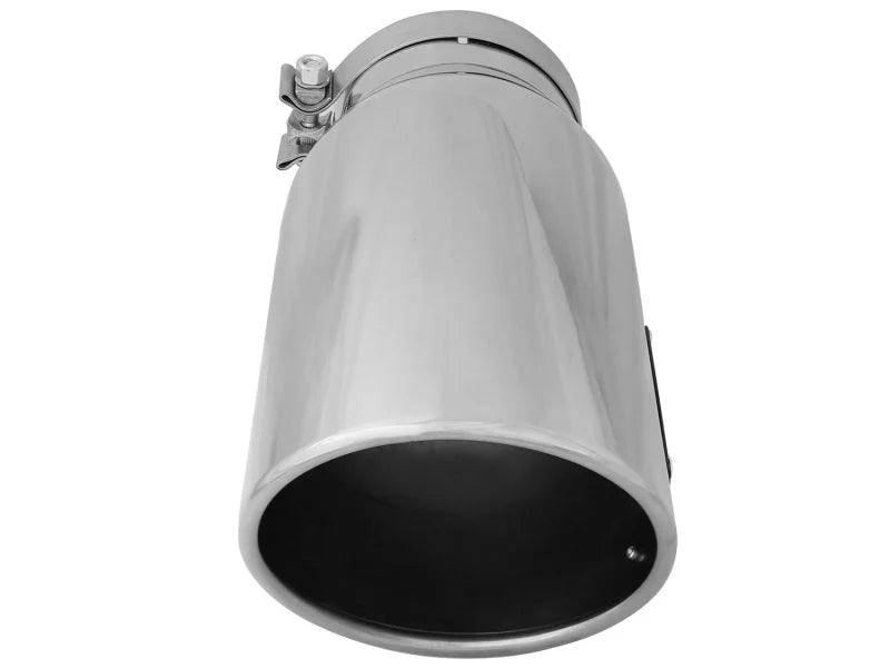 aFe MACH Force-Xp 5in Inlet x 7in Outlet x 15in length 304 Stainless Steel Exhaust Tip - Installation View
