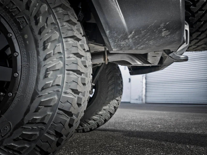aFe MACH Force-Xp Axle-Back Exhaust System w/NoTip 18-20 Jeep Wrangler L4-2.0T / V6-3.6L - Installation View