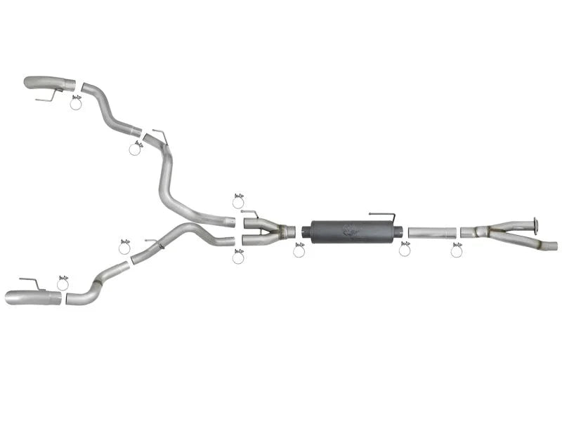 aFe MACH Force-Xp Cat-Back Exhaust w/Dual Hi-Tuck Tips 17-18 Ford F-150 Raptor V6-3.5L (tt) - Additional View 6