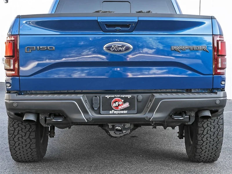 aFe MACH Force-Xp Cat-Back Exhaust w/Dual Hi-Tuck Tips Black 17-18 Ford F-150 Raptor V6-3.5L (tt) - Side View