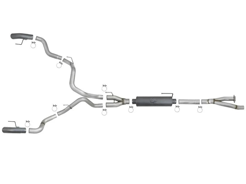 aFe MACH Force-Xp Cat-Back Exhaust w/Dual Hi-Tuck Tips Black 17-18 Ford F-150 Raptor V6-3.5L (tt) - Additional View 7