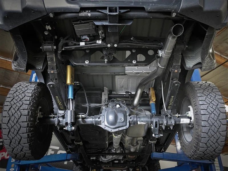 aFe MACH Force-Xp Hi-Tuck 3in. 409 SS C/B Exhaust 15-18 GM Colorado/Canyon L4-2.5L/V6-3.6L - Raw Tip - Side View
