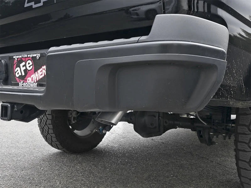 aFe MACH Force-Xp Hi-Tuck 3in. 409 SS C/B Exhaust 15-18 GM Colorado/Canyon L4-2.5L/V6-3.6L - Raw Tip - Installation View