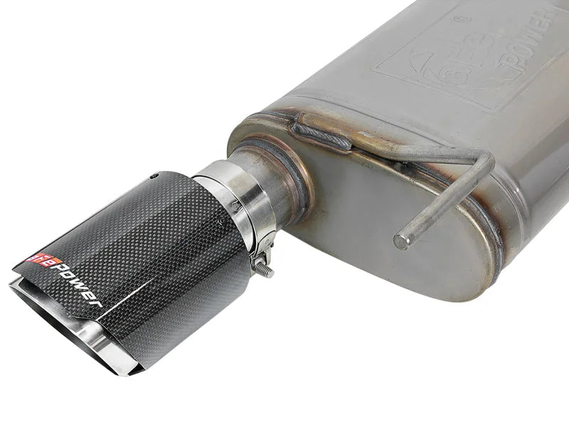 aFe MACH Force Xp SS Axle Back Exhaust System w/ Carbon Fiber Tips 15-17 Ford Mustang GT V8-5.0L - Additional View 6