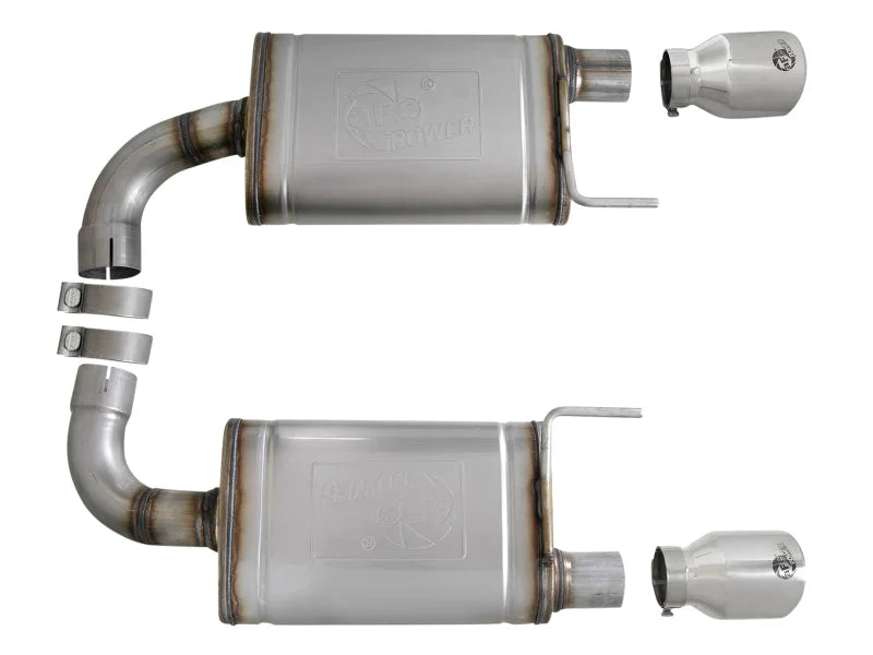 aFe MACH Force-Xp SS Axle Back Exhaust w/Polished Tips 15-17 Ford Mustang GT V8-5.0L - Additional View 6
