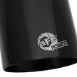 Load image into Gallery viewer, aFe MACH Force-Xp Univ 304 SS Double-Wall Clamp-On Exhaust Tip - Black - 3in Inlet - 4.5in Outlet - Side View
