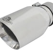 Load image into Gallery viewer, aFe MACH Force-Xp Univ 304 SS Double-Wall Clamp-On Exhaust Tip - Polished - 3in Inlet - 4.5in Outlet - Main Product View