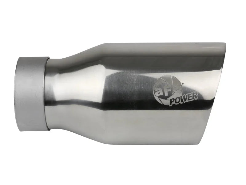 aFe MACH Force-Xp Univ 304 SS Double-Wall Clamp-On Exhaust Tip - Polished - 3in Inlet - 4.5in Outlet - Additional View 6