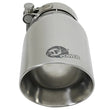 Load image into Gallery viewer, aFe MACH Force-Xp Universal 304 SS Single-Wall Clamp-On Exhaust Tip - Polished - Side View