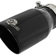 Load image into Gallery viewer, aFe MACH Force-Xp Universal 409 SS Single-Wall Clamp-On Exhaust Tip - Black - Main Product View