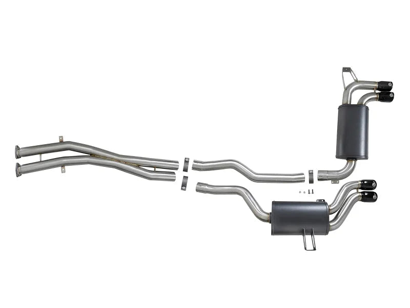 aFe MACH ForceXP 2.5 IN 304 Stainless Steel Cat-Back Exhaust System w/ Black Tips 01-06 BMW M3 (E46) - Additional View 7