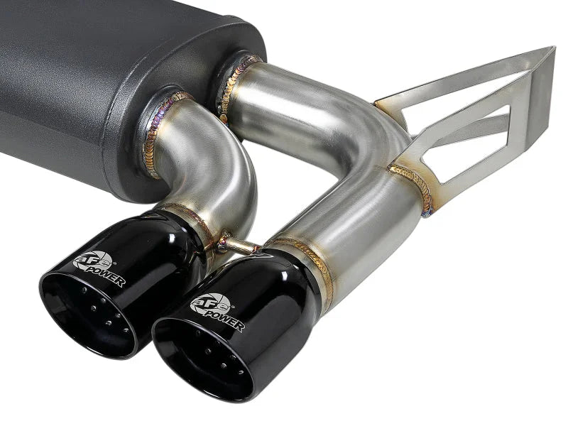 aFe MACH ForceXP 2.5 IN 304 Stainless Steel Cat-Back Exhaust System w/ Black Tips 01-06 BMW M3 (E46) - Additional View 8