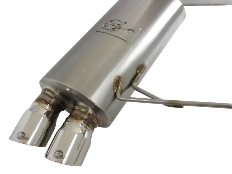 aFe MACHForce Exhaust Cat-Back SS-304 w/ Polished Tips 07-13 BMW 328i (E92/93) L6 3.0L Non-Turbo - Installation View