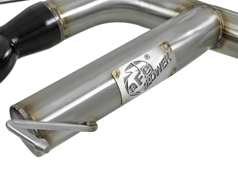 aFe MACHForce XP 08-13 BMW 135i L6-2.0L N54/N55 3in. 304 SS Axle-Back Exhaust w/Black Tips - Side View