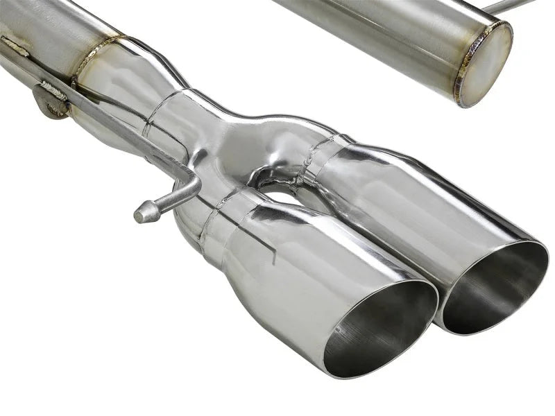 aFe MACHForce XP 08-13 BMW 135i L6-2.0L N54/N55 3in. 304 SS Axle-Back Exhaust w/Polished Tips - Installation View