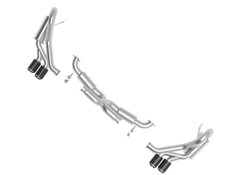 aFe MACHForce XP 12-16 Porsche 911 Carrera H6-3.8L SS-304 Cat-Back Exhaust w/Carbon Fiber Tips - Installation View