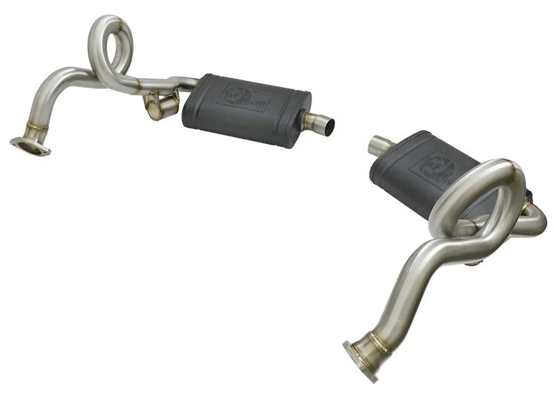 aFe MACHForce XP 13-15 Porsche Cayman S/Boxster S (981) H6-3.4L 2-2.5in. SS Cat-Back Exhaust System - Installation View