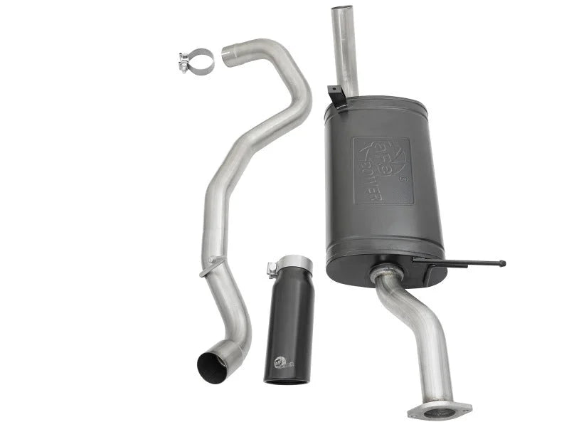 aFe MACHForce XP 2-1/2in 304 SS Cat Back Exhaust w/ Black Tips 2001-2016 Nissan Patrol (Y61) 4.8L - Back View