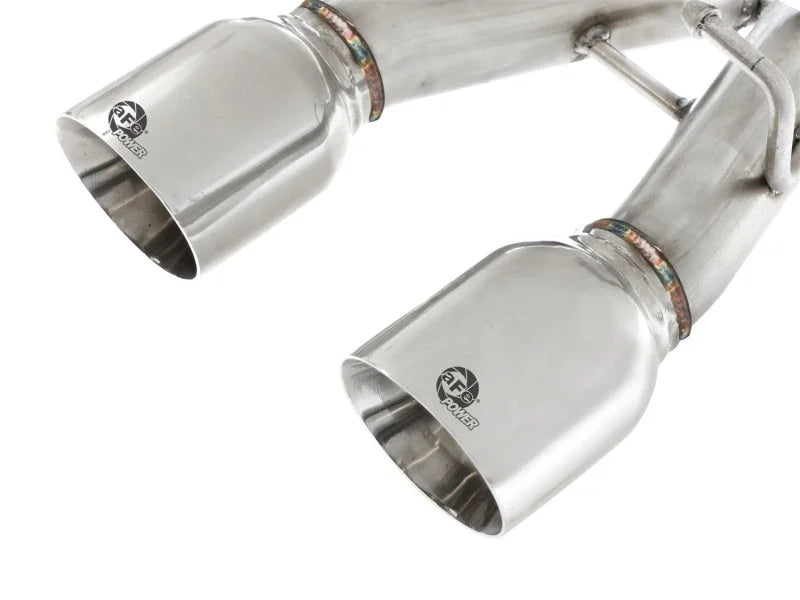 aFe MACHForce XP 2-1/2in SS-304 Cat-Back Exhausts w/ Polished Dual Tips 2008 VW Golf R32 V6-3.2L MKV - Additional View 7