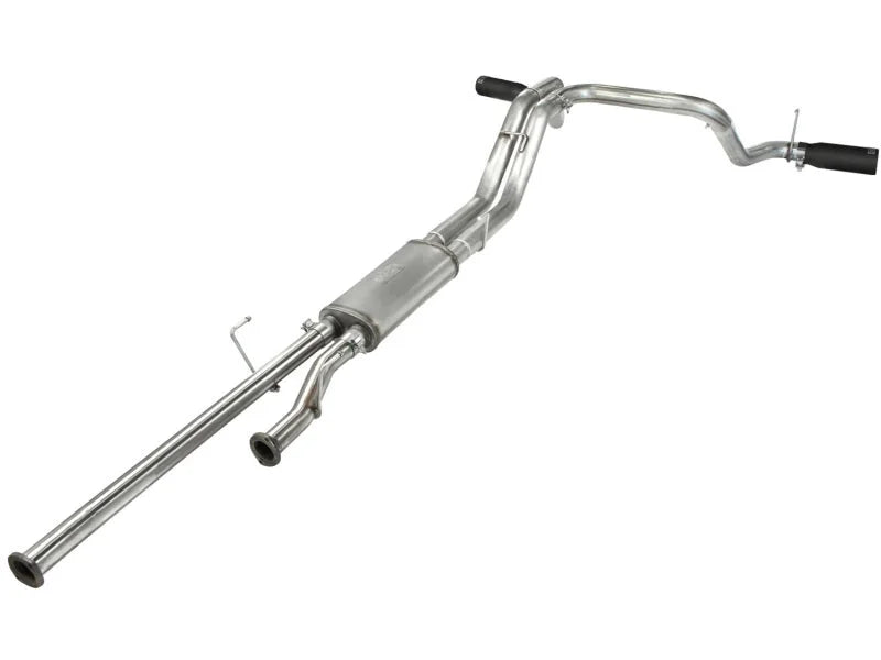 aFe MACHForce XP 2-1/2in to 3in 409 SS Cat-Back Exhaust w/ Black Tips 10-17 Toyota Tundra V8 5.7L - Installation View