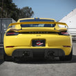 Load image into Gallery viewer, aFe MACHForce XP 2.25in-2.5in 304SS Exhaust Cat-Back Porsche 20-22 Cayman GT4(718) 4.0L - Black Tips - Back View