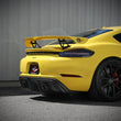 Load image into Gallery viewer, aFe MACHForce XP 2.25in-2.5in 304SS Exhaust Cat-Back Porsche 20-22 Cayman GT4(718) 4.0L - Black Tips - Installation View