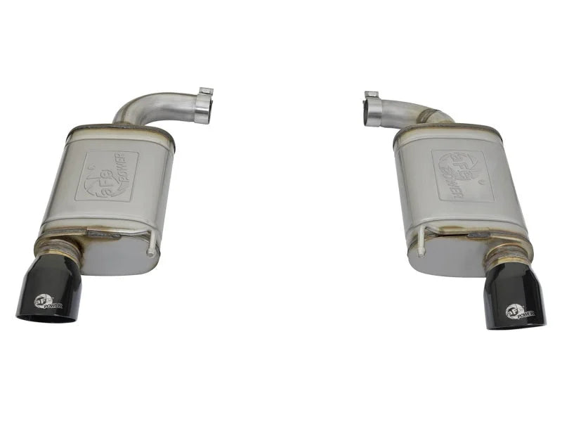 aFe MACHForce XP 2.5in 409 Stainless Axle Back Exhaust w/ Black Tips 15-17 Ford Mustang I4-2.3L (t) - Installation View