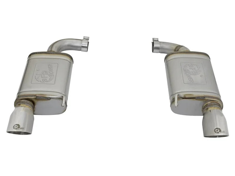 aFe MACHForce XP 2.5in 409 Stainless Axle Back Exhaust w/Stainless Tips 15-17 Ford Mustang I4-2.3L - Additional View 6